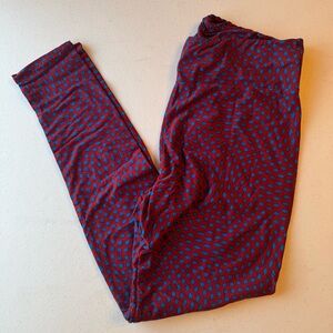 LuLaRoe NWT Red and Blue Leggings | Tall & Curvy